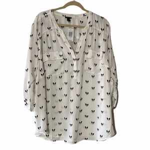 NWT Torrid Blouse French Bulldog Print Size 4